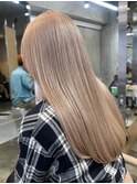 ミルクティーベージュカラーダブルカラーケアブリーチ佐賀カラー