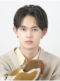 フェザーパーマセンターパートニュアンスパーマ韓国マッシュ黒髪