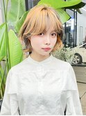 ブリーチハイトーン前髪カットデザインカラー_F30023