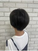オリーブダークグレージュ×ショートボブ