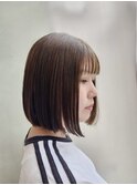 切りっぱなしボブ【タッセルボブ/ボブ/透明感カラー】