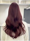 池袋ブリーチダブルカラーミルクティーベージュワインレッド暗め
