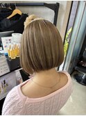 ミルクティーベージュ　ミルクティーグレージュ　ダブルカラー