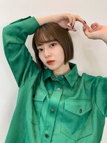 トイロ 中目黒(Toiro)&nbsp;ミニボブワンレンボブ切りっぱなしボブシースルーバング