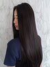 【顔まわりのうねりに対策】カット＋ポイントストレート【縮毛矯正】