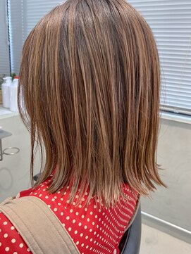 テトヘアー(teto hair) bob (ボブ、ハイライト、ミルクティベージュ )