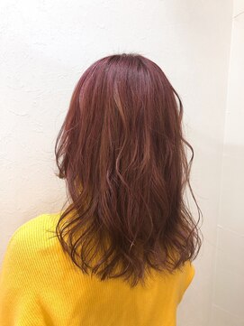 リー 甲子園(Lee) ピンクアッシュ×ゆるふあロング