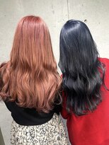 ガルボ ヘアー(garbo hair) #高知 #美容室 #ピンク #ブルーブラック