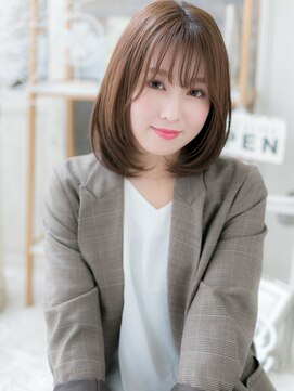 モッズヘア 越谷西口店(mod's hair) ショコラピンクワンカールミディアムボブc4越谷20代30代40代!