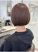 #ミニボブ#ツヤツヤカラー#やわらかベージュ