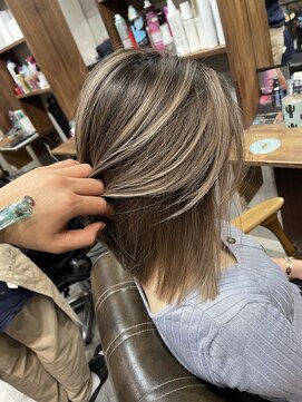 ラフ(LAFF) #黒髪#ボブルフ#ネビージュ#小顔#ワンレン