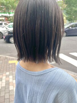 ネオリーブ アンド 渋谷店(Neolive &) 斜めバング/グレージュカラー/シルキーベージュ/韓国/渋谷