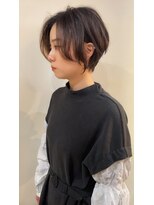 髪質改善と縮毛矯正の専門店 サンティエ(scintiller)&nbsp;大人綺麗な小顔襟足スッキリショートボブ　30代40代50代