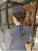 編みおろし お呼ばれヘア ヘアセット