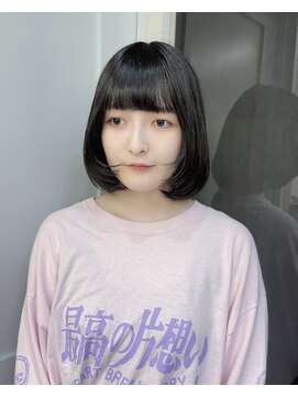 ロンドアヴァントゥス 池袋(Lond aventus) 韓国レイヤー/韓国風/ボブ/髪質改善/黒髪/ブリーチなし〔池袋〕