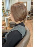 デザインカラーシルキーベージュ白髪ぼかしハイライト☆自由が丘