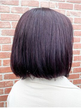 トゥルートラスト 和戸店(True Trust) 大人可愛い20代30代40代 艶髪ボブスタイル パープルブラウン