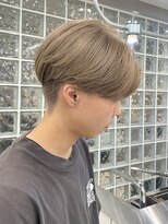 韓国風メンズメルクティーベージュダブルカラーハイトーンカラー