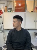 べリーショートダークアッシュニュアンスパーマ韓国マッシュ