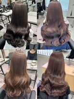 ペレ 栄 アネックス(PELE栄ANNEX)&nbsp;韓国 くびれロング レイヤー ワンホンヘア 小顔前髪