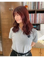 ルイス(Lewes)&nbsp;レイヤーカット/姫カット/レッドカラー/レイヤー/暖色系カラー