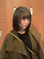 エイチ(811)&nbsp;バレイヤージュボブヘアセミロング前髪タッセルボブ姫カット