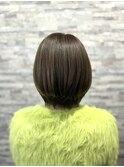 【カラーグレス 髪質改善 ブリーチ】小顔に魅せる艶カラーグレス