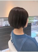 ミルクティーブロンド/ダークブルー/デジタルパーマ/新籾