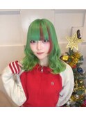 ミントグリーン/ブリーチカラー/クリスマスカラー