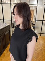 ジリ(JILI)&nbsp;朝５分でまとまる外ハネボブ×暗髪カラー　▽福永