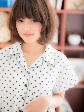 カバーヘア ブリス 上尾西口店(COVER HAIR bliss) ナチュラルカラー耳かけ小顔くせ毛風ロブ上尾20代30代40代a!