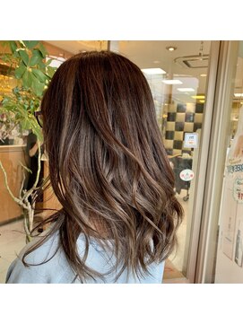 髪技空間アノン(anon) 細かいhighlightでくすみベージュ