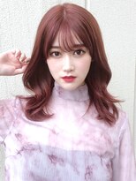 アイティーバイアルバム 松戸店(IT by ALBUM) アッシュピンク_セシルカットフリンジウェーブ_7908