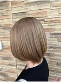 透明感カラー★ダブルカラーブリーチミルクティーベージュ