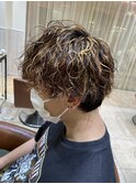 メンズ波巻きパーマ