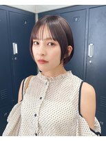 テトヘアー(teto hair) パープルブラウン ショートボブ