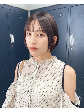 テトヘアー(teto hair) パープルブラウン ショートボブ