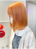 ダブルカラーオレンジベージュカラーケアブリーチ韓国ハイトーン