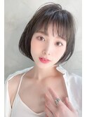 前髪カタログシースルーバング×エアリーショートボブ