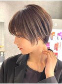 30代40代大人女性/前髪ありショートボブ/ショートヘア/髪質改善