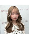 【chihiro】甘め韓国ウェーブヘア/シルキーベージュ