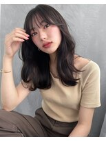 ソヨン 栄2号店(SOYON)&nbsp;レイヤーカットワンカールセミディシアカラーオリーブベージュ