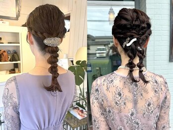 ハノン(Hanon)の写真/〈かっちりしすぎない"抜け感"のあるSTYLEが人気*〉顔周りも作り込んでくれるから結婚式やパーティーも◎