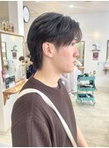 センターパートツーブロック