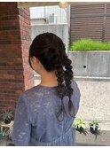 大人気の編みおろしヘア♪