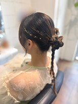 ヘアーアンドメイク ルシエル(hair&make Luxiel)&nbsp;金箔×タイトアレンジ☆変形ポニーテール