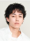原宿メンズパーマルーズショートアクティブショートツイスパ緩め