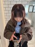 【抜け感】イヤリングカラー+全体カラー+髪質改善オージュア4stepTr¥12,000