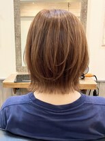 ブルーノ ヘアサロン(BRUNO. hair salon)&nbsp;オレンジベージュ×レイヤーボブ