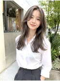 韓国風レイヤーカット×前髪カット×ブリーチなしカラー